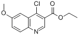 4-クロロ-6-メトキシキノリン-3-カルボン酸エチル 化学構造式