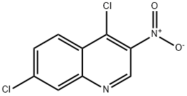 4,7-ジクロロ-3-ニトロキノリン 化学構造式