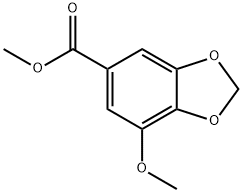METHYL 3-METHOXY-4,5-METHYLENEDIOXYBENZOATE 化学構造式