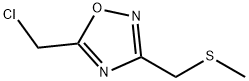 5-(クロロメチル)-3-[(メチルチオ)メチル]-1,2,4-オキサジアゾール 化学構造式