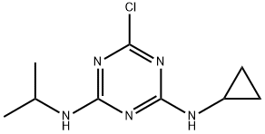 2-クロロ-4-シクロプロピルアミノ-6-イソプロピルアミノ-1,3,5-トリアジン 化学構造式