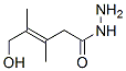 3-Pentenoic  acid,  5-hydroxy-3,4-dimethyl-,  hydrazide Structure