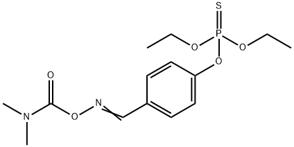 Phosphorothioic acid, O,O-diethyl O-(4-(((((dimethylamino)carbonyl)oxy )imino)methyl)phenyl) ester Structure