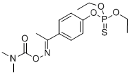 Phosphorothioic acid, O,O-diethyl O-(4-(1-((((dimethylamino)carbonyl)o xy)imino)ethyl)phenyl) ester Structure