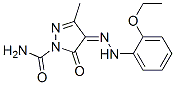 4-[2-(o-Ethoxyphenyl)hydrazono]-3-methyl-5-oxo-2-pyrazoline-1-carboxamide Struktur