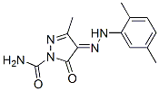 3-メチル-5-オキソ-4-[2-(2,5-キシリル)ヒドラゾノ]-2-ピラゾリン-1-カルボアミド 化学構造式