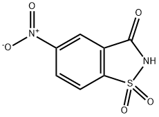 1,2-BENZISOTHIAZOL-3(2H)-ONE, 5-NITRO, 1,1-DIOXIDE 化学構造式