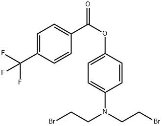 Phenol, p-(bis(2-bromoethyl)amino)-, p-(alpha,alpha,alpha-trifluoromet hyl)benzoate Structure