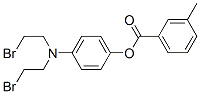 [4-(bis(2-bromoethyl)amino)phenyl] 3-methylbenzoate Struktur