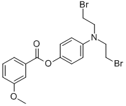 p-(Bis(2-bromoethyl)amino)phenol m-methoxybenzoate Struktur