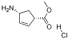 (1S,4R)-Methyl 4-aMinocyclopent-2-enecarboxylate hydrochloride Struktur