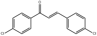 (2E)-1,3-Bis(4-chlorophenyl)-2-propene-1-one Struktur