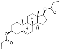 アンドロスタ-5-エン-3β,17β-ジオールジプロピオナート 化学構造式