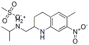 (isopropyl)[(1,2,3,4-tetrahydro-6-methyl-7-nitro-2-quinolyl)methyl]ammonium methanesulphonate Struktur
