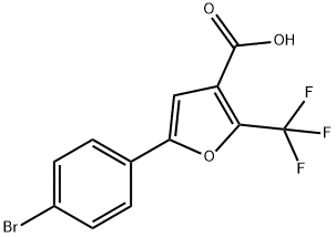 5-(4-ブロモフェニル)-2-(トリフルオロメチル)-3-フロ酸 化学構造式