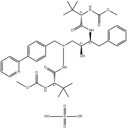 阿扎那韦硫酸盐,229975-97-7,结构式