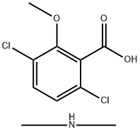 3,6-二氯-2-甲氧基苯甲酸二甲胺盐 结构式