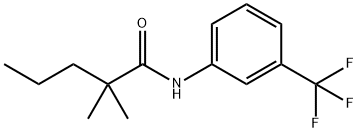 3'-(トリフルオロメチル)-2,2-ジメチルバレルアニリド 化学構造式