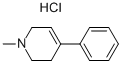 1-メチル-4-フェニル-1,2,3,6-テトラヒドロピリジン塩酸塩 化学構造式