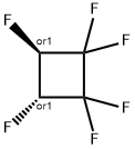 TRANS-1,1,2,2,3,4-ヘキサフルオロシクロブタン 化学構造式