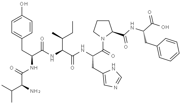 血管紧张素Angiotensin I/II (3-8), 23025-68-5, 结构式