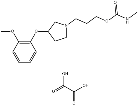 1-Pyrrolidinepropanol, 3-(o-methoxyphenoxy)-, methylcarbamate (ester),  oxalate (1:1) 结构式