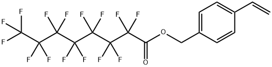 パーフルオロオクタン酸4-ビニルベンジル 化学構造式