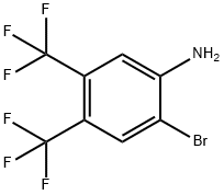 4,5-ビス(トリフルオロメチル)-2-ブロモアニリン 化学構造式