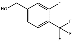 3-フルオロ-4-(トリフルオロメチル)ベンジルアルコール 化学構造式