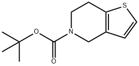 6,7-二氢噻吩并[3,2-C]吡啶-5(4H)-甲酸叔丁酯,230301-73-2,结构式