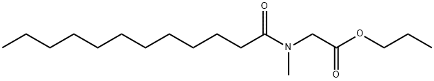 Glycine, N-Methyl-N-(1-oxododecyl)-, propyl ester Structure