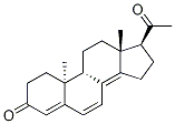 9β,10α-Pregna-4,6,8(14)-triene-3,20-dione Struktur