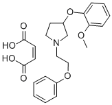 3-(o-Methoxyphenoxy)-1-(2-phenoxyethyl)-1-pyrrolidine maleate (1:1) Structure