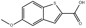 5-メトキシベンゾ[B]チオフェン-2-カルボン酸 化学構造式