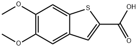 5,6-ジメトキシ-1-ベンゾチオフェン-2-カルボン酸 化学構造式