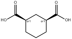cis-1,3-cyclohexanedicarboxylic acid Struktur