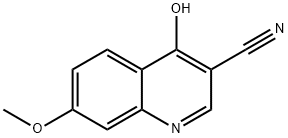 4-羟基-7-甲氧基-3-喹啉甲腈 结构式