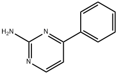 2-アミノ-4-フェニルピリミジン 化学構造式