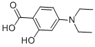 4-(ジエチルアミノ)-2-ヒドロキシ安息香酸 化学構造式