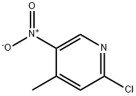 2-クロロ-4-メチル-5-ニトロピリジン 化学構造式