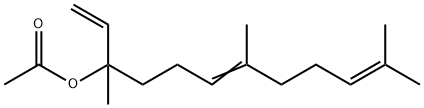 3,7,11-三甲基-1,6,10-十二烷三烯-3-醇乙酸酯 结构式