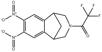 2,3,4,5-Tetrahydro-7,8-dinitro-3-(trifluoroacetyl)-1,5-methano-1H-3-benzazepine Struktur