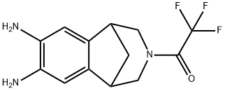 2,3,4,5-テトラヒドロ-3-(トリフルオロアセチル)-1,5-メタノ-1H-3-ベンズアゼピン-7,8-ジアミン 化学構造式