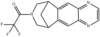 7,8,9,10-四氢-8-(三氟乙酰基)-6,10-甲桥-6H-吡嗪并[2,3-H][3]苯并氮杂卓, 230615-70-0, 结构式