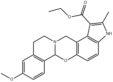 3,6A,11,14-TETRAHYDRO-9-METHOXY-2-METHYL-(12H)-ISOQUINO[1,2-B]PYRROLO[3,2-F][1,3]BENZOXAZINE-1-CARBOXYLIC ACID, ETHYL ESTER, 23062-91-1, 结构式