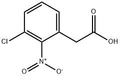 3-クロロ-2-ニトロフェニル酢酸 化学構造式