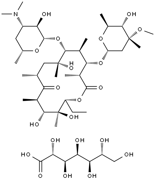 ERYTHROMYCIN GLUCEPTATE (200 MG) Structure