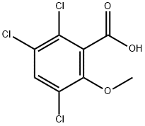 2,3,5-トリクロロ-6-メトキシ安息香酸 化学構造式
