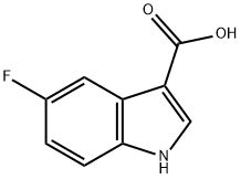 5-フルオロ-1H-インドール-3-カルボン酸 化学構造式