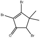 2,3,5-TRIBROMO-4,4-DIMETHYLCYCLOPENT-2-EN-1-ONE Structure